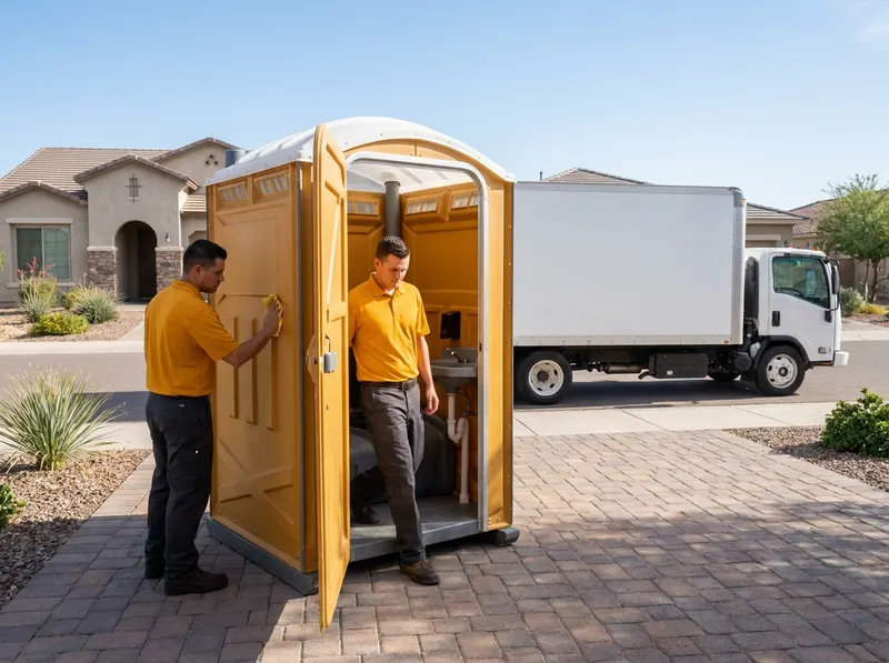 Deluxe Flushing Porta Potty Rental in Queen Creek, AZ